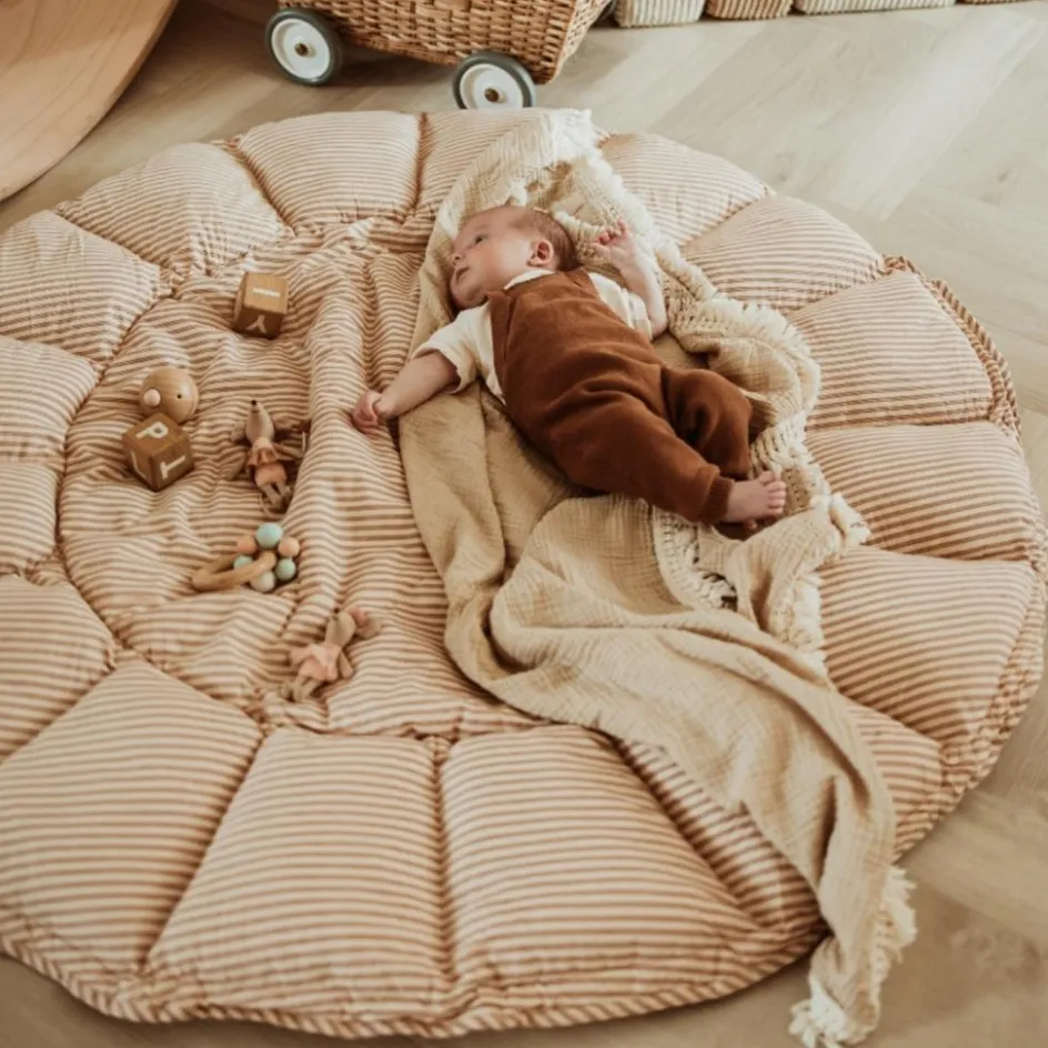 Best Play&Go Tapis de jeu 3 en 1 Organic Coco Stripes Brown