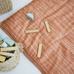 Nattiot Tapis de jeu carré Nepo Terracotta (100 x 100 cm)