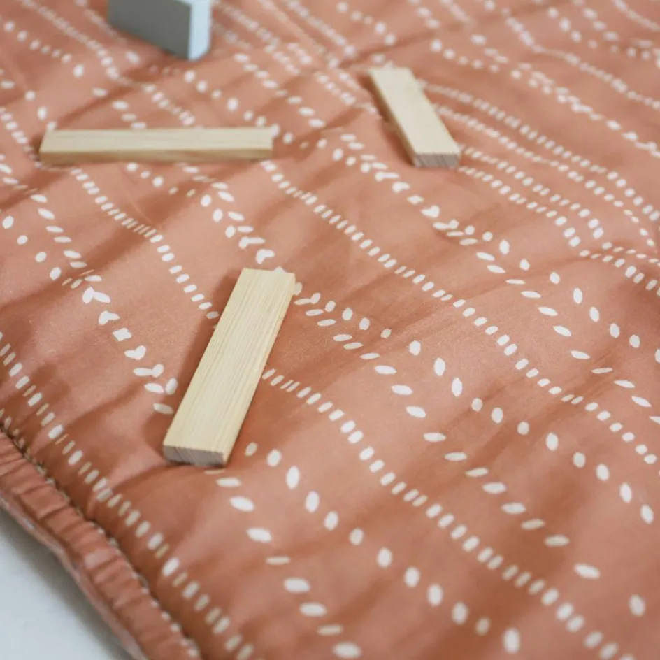 Nattiot Tapis de jeu carré Nepo Terracotta (100 x 100 cm)