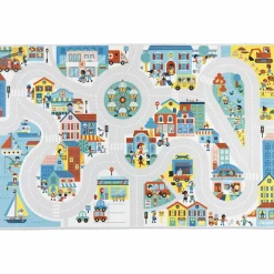 New Janod Tapis de jeu Cross Roads Tapis Ville (120 x 78 cm)