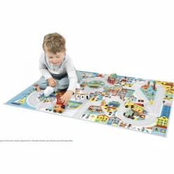 New Janod Tapis de jeu Cross Roads Tapis Ville (120 x 78 cm)