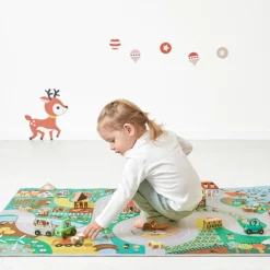 New Janod Tapis de jeu Cross Roads Campagne (120 x 78 cm)