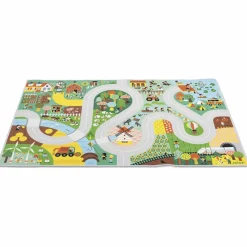 New Janod Tapis de jeu Cross Roads Campagne (120 x 78 cm)