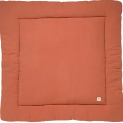Tapis de jeu en gaze de coton Terracotta (100 x 100 cm)|Sauthon Outlet