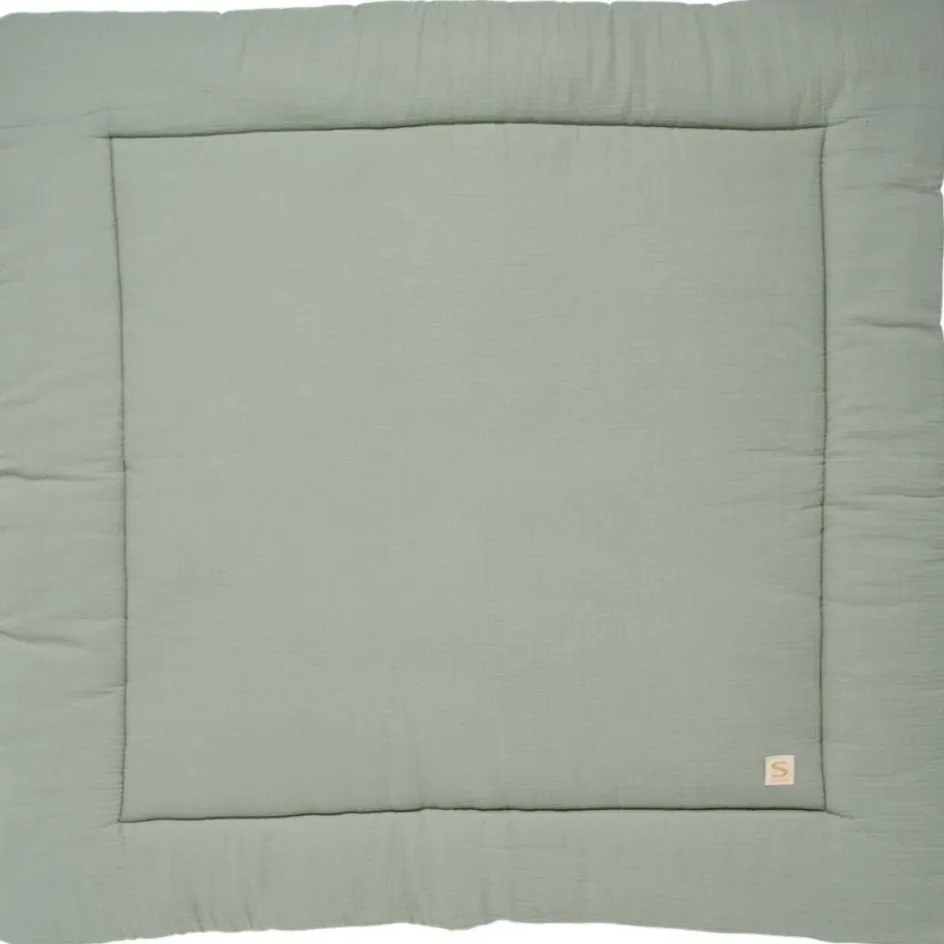 Tapis de jeu en gaze de coton Sauge (100 x 100 cm)|Sauthon Sale