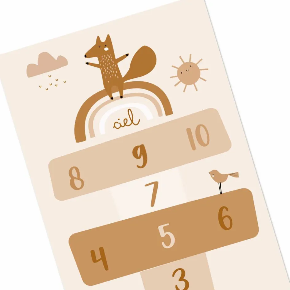 Tapis de jeu Marelle Edgar le renard|Charlie et Suzie Discount