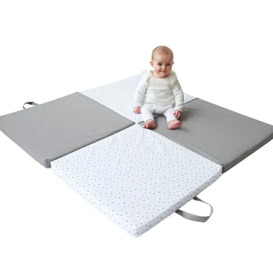 Tapis de jeu pliable 3 en 1 gris étoile|Candide Sale