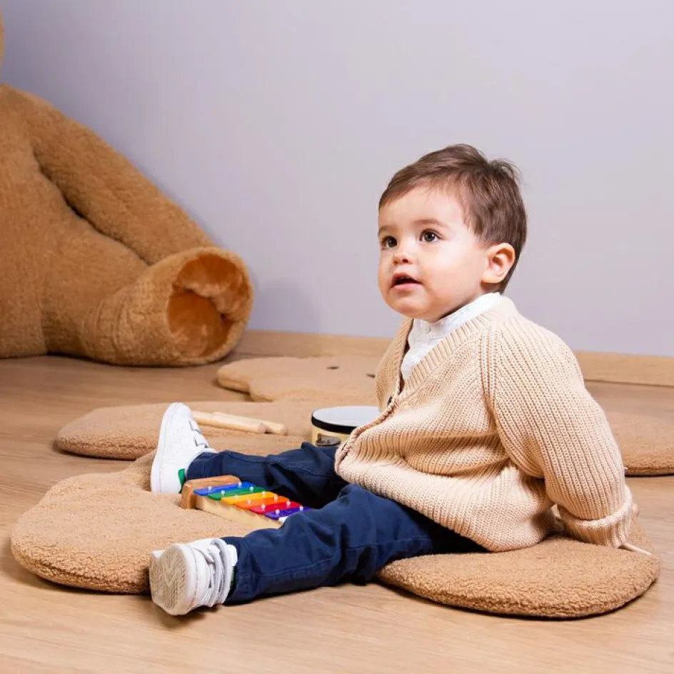 Clearance Childhome Tapis de jeu Teddy bear ours beige (150 x 109 cm)