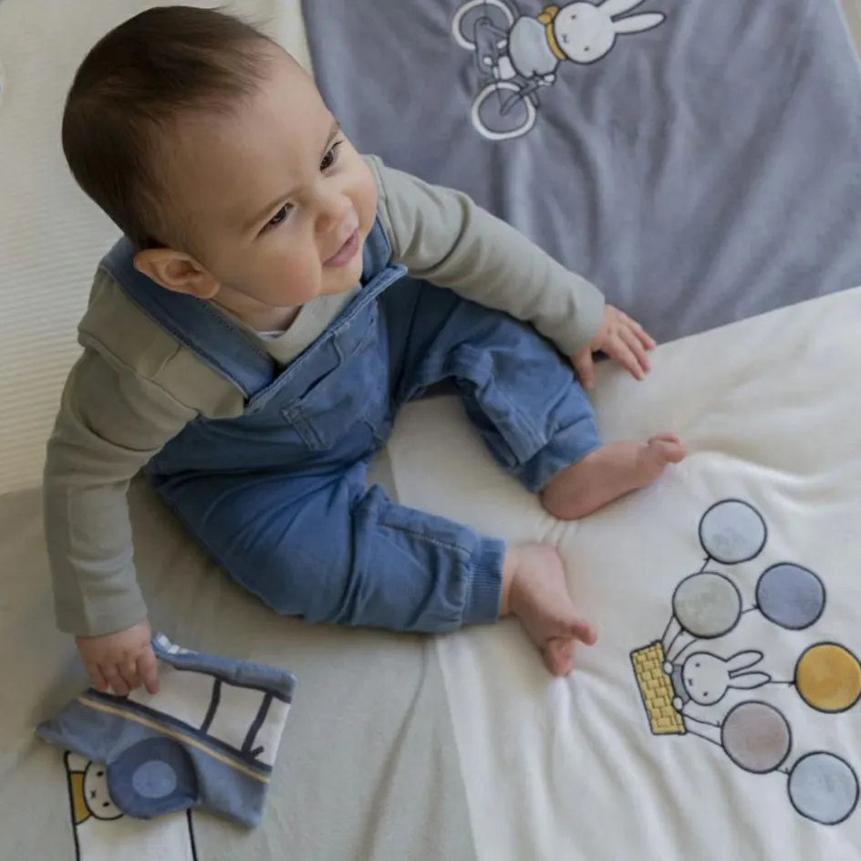 Tapis de parc Miffy fluffy bleu (80 x 100 cm)|Pioupiou et Merveilles Discount