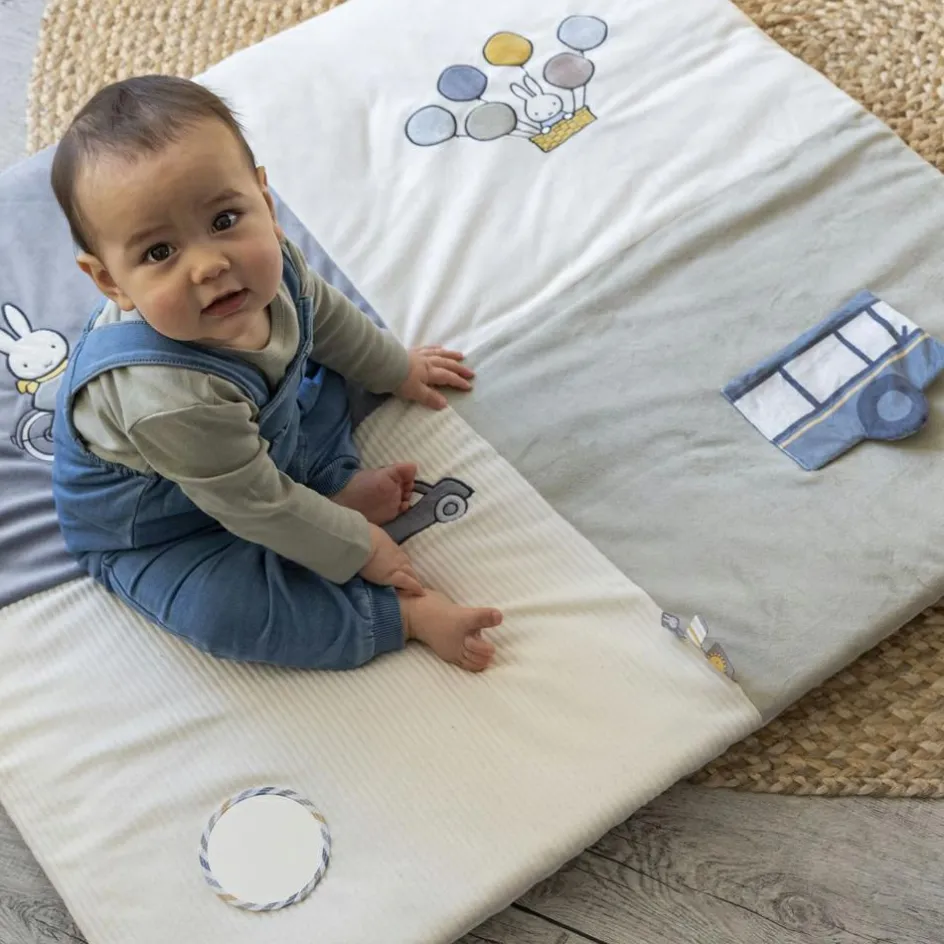 Tapis de parc Miffy fluffy bleu (80 x 100 cm)|Pioupiou et Merveilles Discount