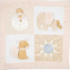 Tapis d'éveil avec arches Ernest, Flo et Oli (80 x 80 cm)|Nattou Discount