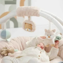 Hot Nattou Tapis d'éveil avec arches Ernest, Flo et Oli (90 cm)