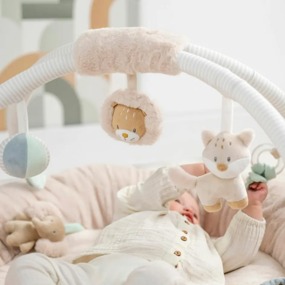 Hot Nattou Tapis d'éveil avec arches Ernest, Flo et Oli (90 cm)