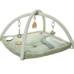 Tapis d'éveil ouatiné soft boa avec arche de jeux vert|Combelle Hot