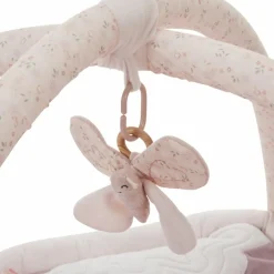 Tapis d'éveil ouatiné soft boa avec arche de jeux rose|Combelle Hot