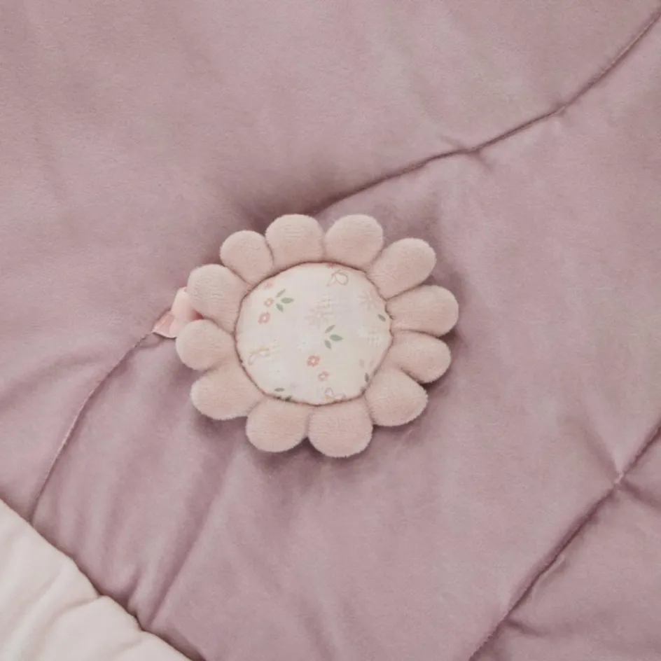 Tapis d'éveil ouatiné soft boa avec arche de jeux rose|Combelle Hot