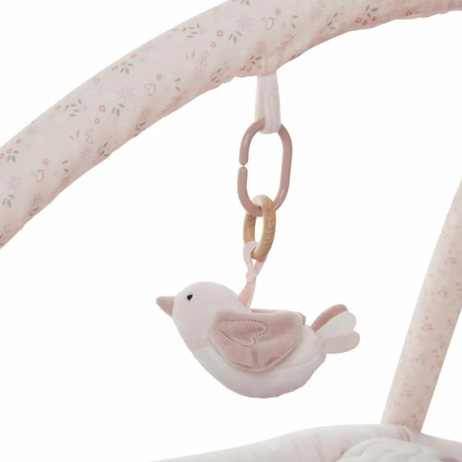 Tapis d'éveil ouatiné soft boa avec arche de jeux rose|Combelle Hot