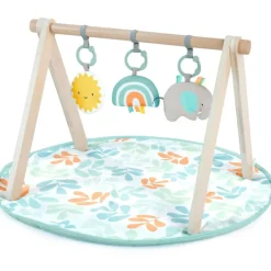 Hot Ingenuity Tapis d'éveil Sun Valley avec arche de jeu en bois