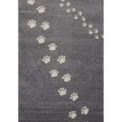 AFKliving Tapis Empreintes gris foncé (80 x 150 cm)