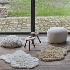 Tapis en laine Woolly Sheep beige (110 x 75 cm)|Lorena Canals Hot