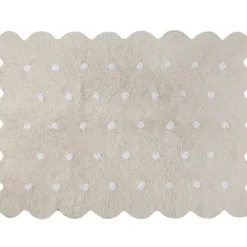 Tapis lavable biscuit beige à pois (120 x 160 cm)|Lorena Canals Outlet