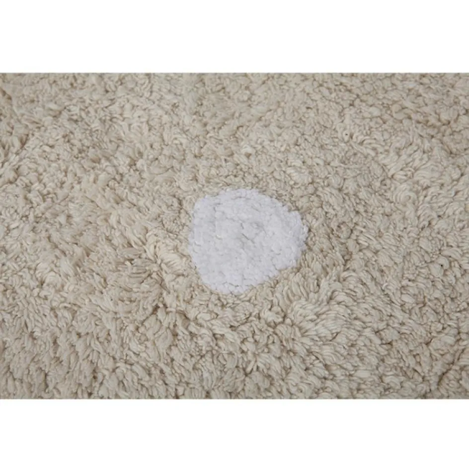 Tapis lavable biscuit beige à pois (120 x 160 cm)|Lorena Canals Outlet