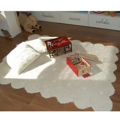 Tapis lavable biscuit beige à pois (120 x 160 cm)|Lorena Canals Outlet