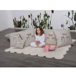 Tapis lavable biscuit beige à pois (120 x 160 cm)|Lorena Canals Outlet