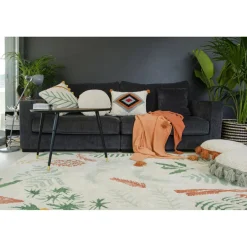 Tapis lavable Botanic Plants sur fond écru (140 x 200 cm)|Lorena Canals Clearance