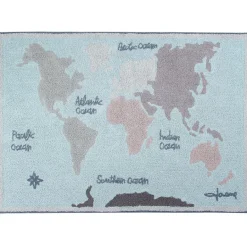 New Lorena Canals Tapis lavable carte du monde (140 x 200 cm)