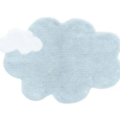 Sale Lorena Canals Tapis lavable en coton naturel nuage Mini Dream bleu clair (70 x 100 cm)