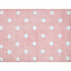 Tapis lavable Etoiles rose (120 x 160 cm)|Lorena Canals New