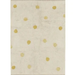 Tapis lavable Hippy Dots natural miel (120 x 160 cm)|Lorena Canals New