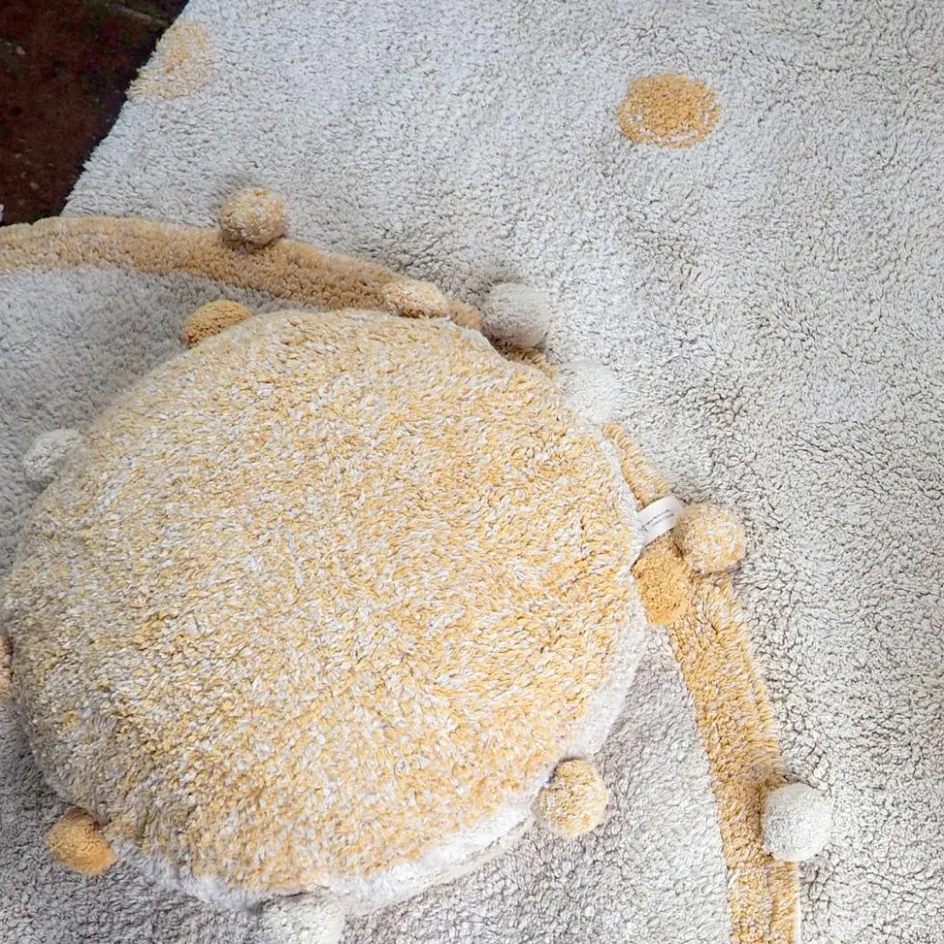 Tapis lavable Hippy Dots natural miel (120 x 160 cm)|Lorena Canals New