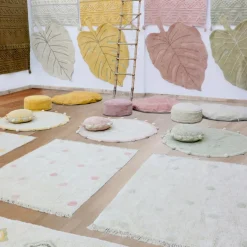 Tapis lavable Hippy Dots natural miel (120 x 160 cm)|Lorena Canals New