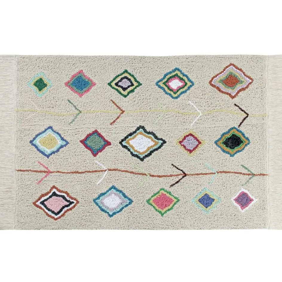 Tapis lavable Kaarol sur fond écru (140 x 200 cm)|Lorena Canals Hot