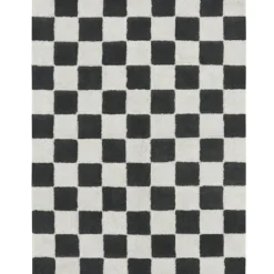 Tapis lavable Kitchen Tiles gris foncé (120 x 160 cm)|Lorena Canals Online