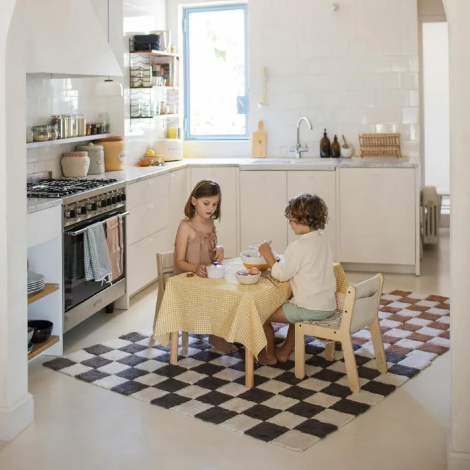 Tapis lavable Kitchen Tiles gris foncé (120 x 160 cm)|Lorena Canals Online