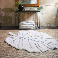 Clearance Lorena Canals Tapis lavable Monstera natural (120 x 180 cm)