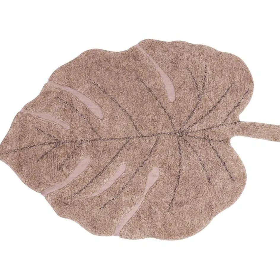 Hot Lorena Canals Tapis lavable Monstera Vintage Nude (180 x 120 cm)