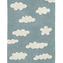 Tapis lavable nuages vintage bleu (120 x 160 cm)|Lorena Canals Discount