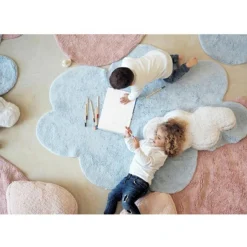 Sale Lorena Canals Tapis lavable Puffy Dream bleu (110 x 170 cm)