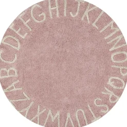 Lorena Canals Tapis lavable rond ABC vintage nude (150 cm)