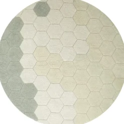 Tapis lavable rond Honeycomb Blue Sage (140 cm)|Lorena Canals Clearance