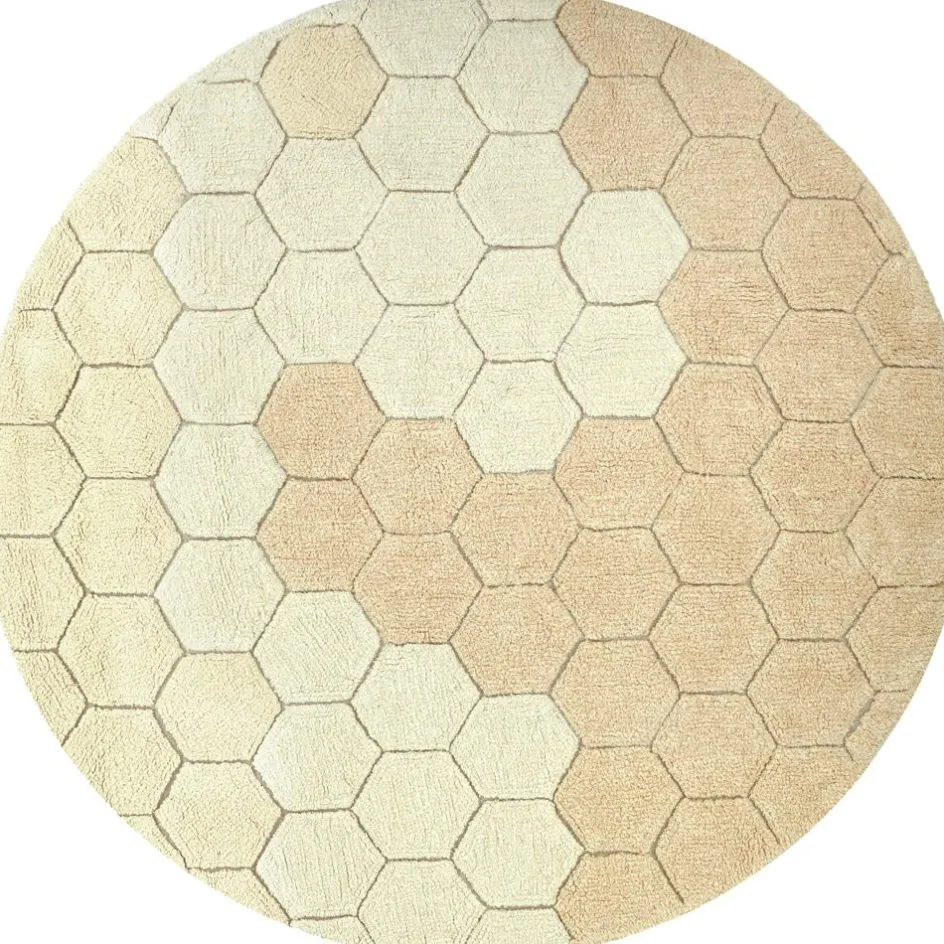 Tapis lavable rond Honeycomb Golden (140 cm)|Lorena Canals Discount