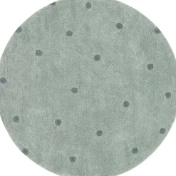 New Lorena Canals Tapis lavable Round Dot Blue Sage (140 cm)