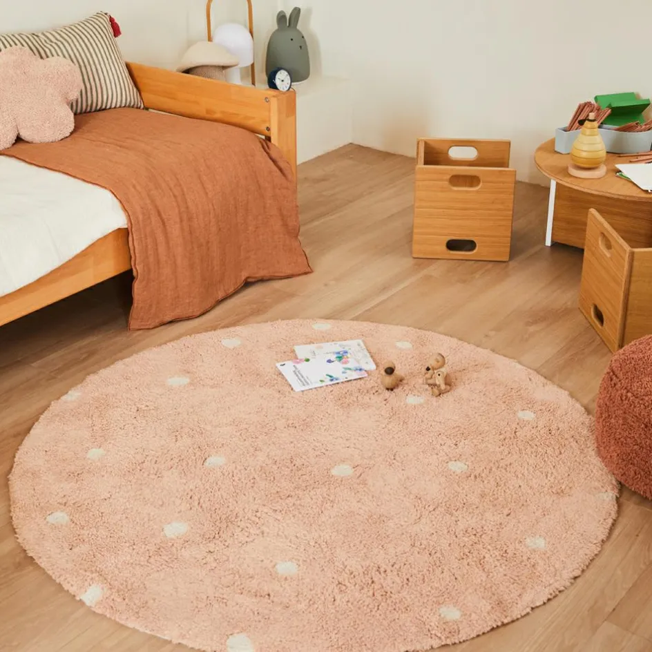 Tapis lavable Round Dot Rose (140 cm)|Lorena Canals Clearance