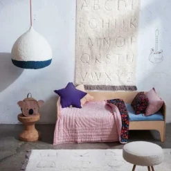 Tapis lavable RugCycled® ABC en coton naturel (90 x 130 cm)|Lorena Canals Clearance