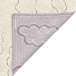 Tapis lavable RugCycled® Clouds en coton naturel (90 x 130 cm)|Lorena Canals Discount