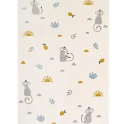 Online Nattiot Tapis Little Wild Monkey miel (120 x 170 cm)